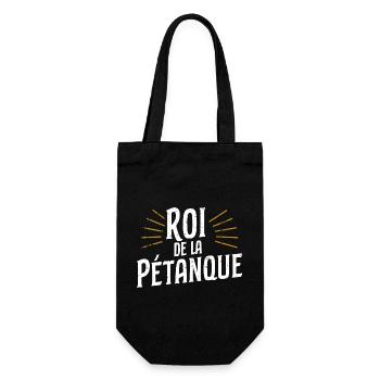 Roi de la pétanque - Sac à bouteille - noir - Devant