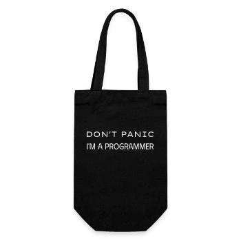Don t panic I m a Programmer - Gift Bag for Bottles - black - Front