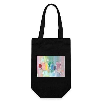 Chakren Liebe abstrakte Kunst - Geschenkbeutel für Flaschen - Schwarz - Vorne