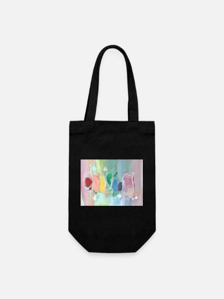 Les chakras aiment l’art abstrait - Sac à bouteille - noir