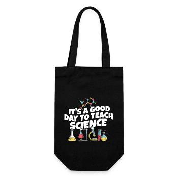 It's A Good Day Teach Science Teacher Science - Geschenkbeutel für Flaschen - Schwarz - Vorne