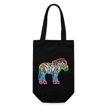 Zèbre - Sac à bouteille - noir - Devant
