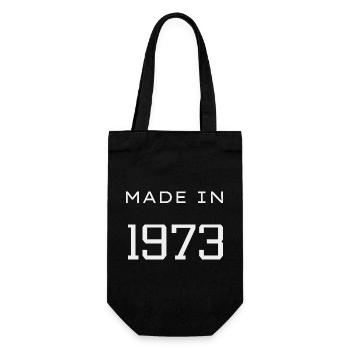 Made in 1973 Year Birthday Day - Gift Bag for Bottles - black - Front