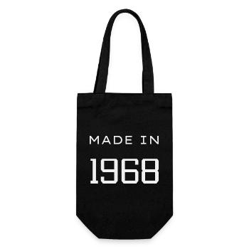 Made in 1968 Year Birthday Day - Gift Bag for Bottles - black - Front