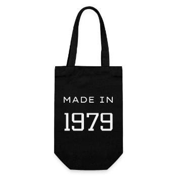 Made in 1979 Year Birthday Day - Gift Bag for Bottles - black - Front