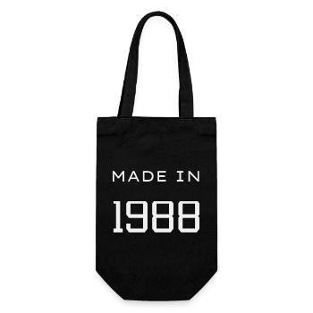 Made in 1988 Year Birthday Day - Gift Bag for Bottles - black - Front