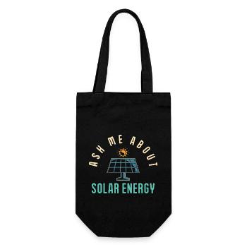 Solar Panel Solar Energy Solar Power - Gift Bag for Bottles - black - Front