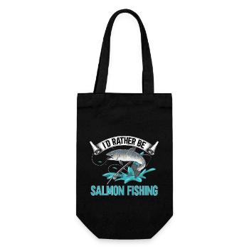 Salmon Fishing Salmon Angler - Gift Bag for Bottles - black - Front