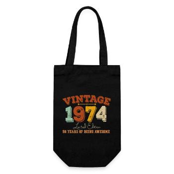 Millésime 1974 Rétro Style 51ème Anniversaire - Sac à bouteille - noir - Devant