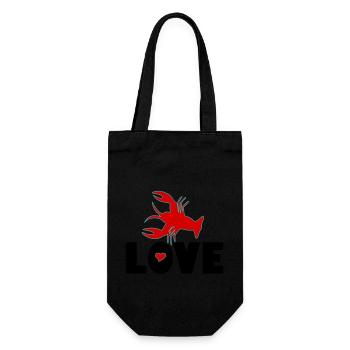 I Love Lobster-Love Seafood-Best seafood - Gift Bag for Bottles - black - Front