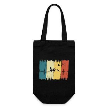 Battement de cœur Vintage Montagne - Sac à bouteille - noir - Devant