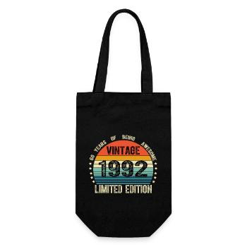 Vintage 1992 32 Years Old 32th Birthday Limited - Gift Bag for Bottles - black - Front