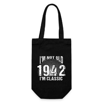 Vintage 1942 Retro 82 Years Old - I'm Not Old, - Gift Bag for Bottles - black - Front