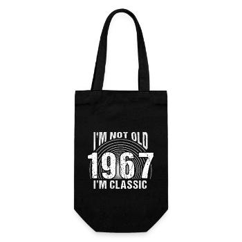 Vintage 1967 rétro 57 ans - je ne suis pas vieux, - Sac à bouteille - noir - Devant