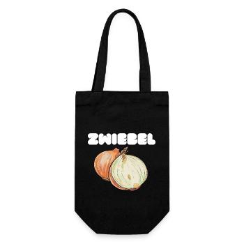 Zwiebel - Geschenkbeutel für Flaschen - Schwarz - Vorne