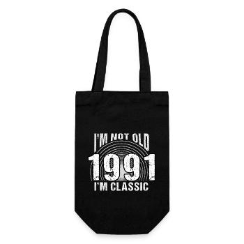 Je ne suis pas vieux, je suis classique , Vintage 1991 rétro 33 - Sac à bouteille - noir - Devant
