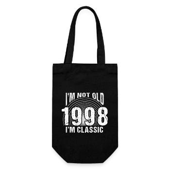 Vintage 1998 Retro 26 Years Old - I'm Not Old, - Gift Bag for Bottles - black - Front