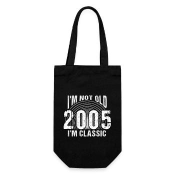 Millésime 2005 rétro 19 ans - Je ne suis pas vieux, - Sac à bouteille - noir - Devant