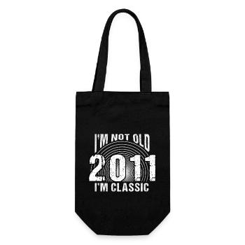 I'm Not Old, I'm Classic , Vintage 2011 Retro 13 - Gift Bag for Bottles - black - Front