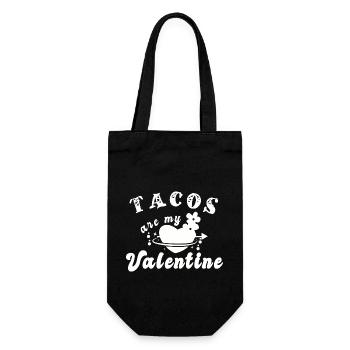 Tacos - Valentinstag - Geschenkbeutel für Flaschen - Schwarz - Vorne