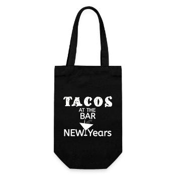 Tacos - Happy New Year - Gift Bag for Bottles - black - Front
