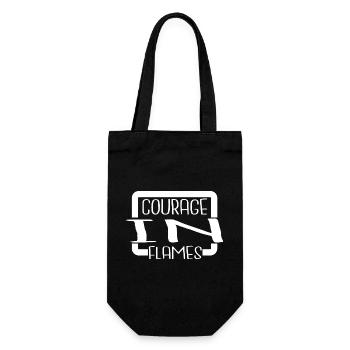 heroism daring deeds first responder courage - Gift Bag for Bottles - black - Front