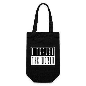 Calligraphic Family Holiday Jokes Forest Animal - Gift Bag for Bottles - black - Front