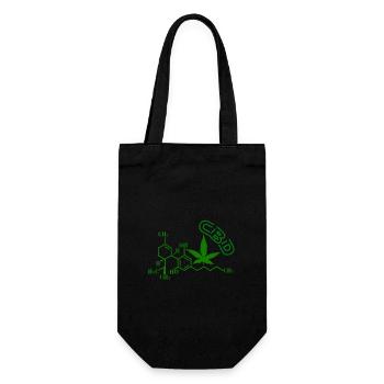 CBD molecular structure - Gift Bag for Bottles - black - Front