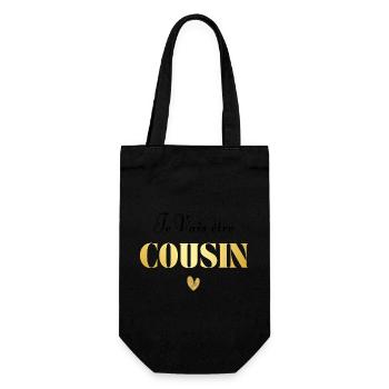 Je vais être cousin - Sac à bouteille - noir - Devant