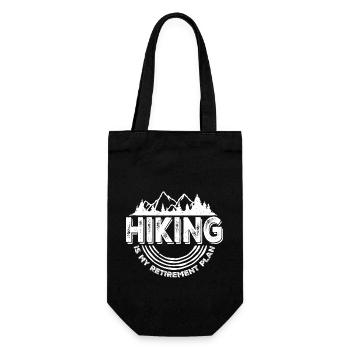 La randonnée est mon plan de retraite Dicton de randonnée en montagne - Sac à bouteille - noir - Devant