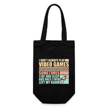 Je ne joue pas toujours aux jeux vidéo parfois je mange - Sac à bouteille - noir - Devant