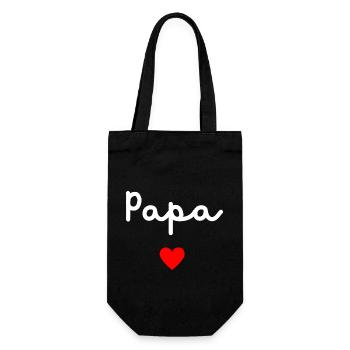 Daddy Heart - Gift Bag for Bottles - black - Front