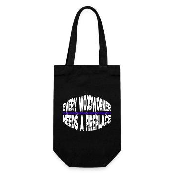 Bûcheron Hearbeat drôle abattage cadeau - Sac à bouteille - noir - Devant