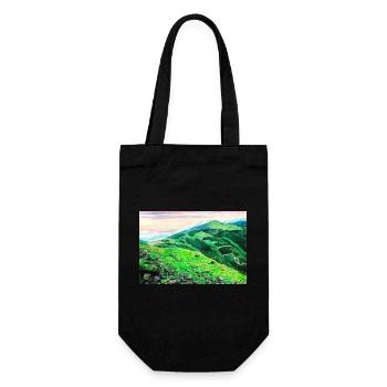 Montagnes de Bieszczady - photo à la main - Sac à bouteille - noir - Devant