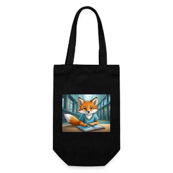 mignon petit renard démoniaque de la vie quotidienne – c’est la lecture - Sac à bouteille - noir - Devant