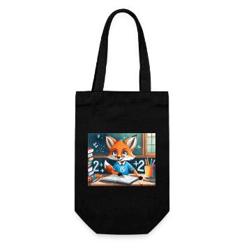 mignon petit renard démon vie quotidienne - mathématiques - Sac à bouteille - noir - Devant