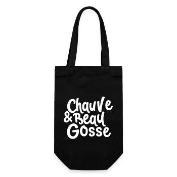 Chauve & beau gosse - Sac à bouteille - noir - Devant