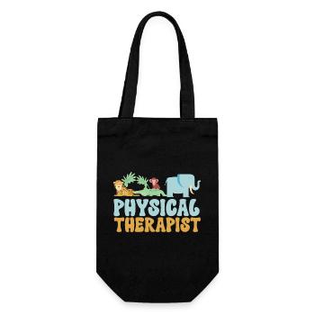 Physiotherapy Paediatric physiotherapist - Gift Bag for Bottles - black - Front