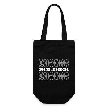 Soldier Warrior Troop Military Person Enlisted - Gift Bag for Bottles - black - Front