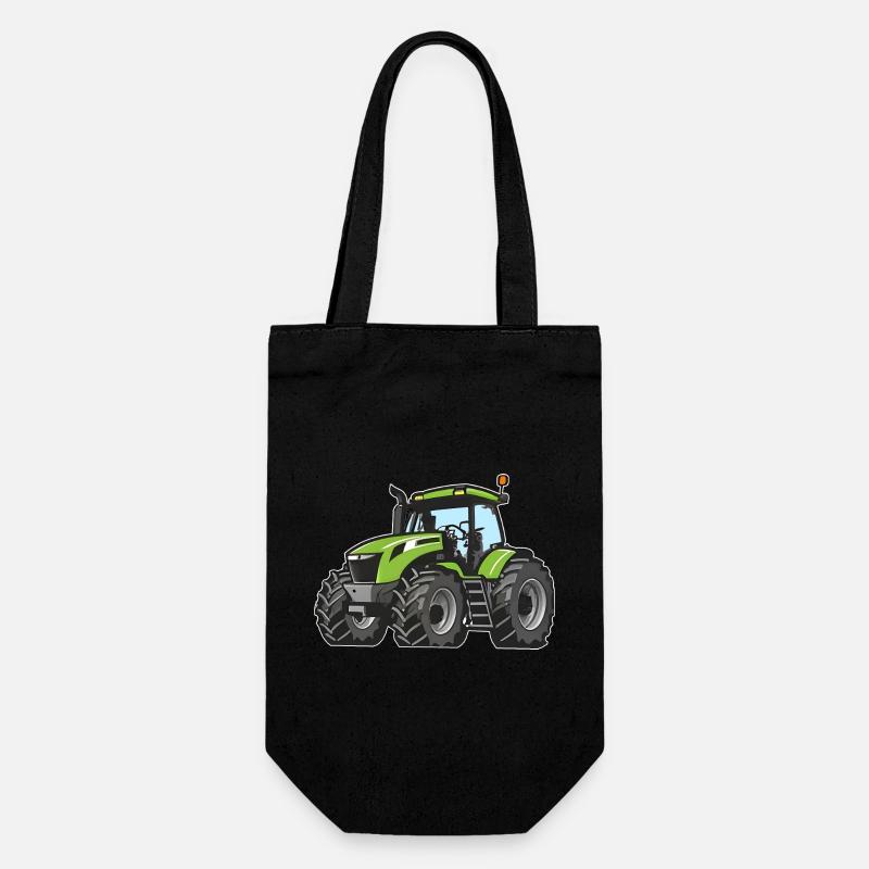 Tracteur vert - Sac à bouteille - noir