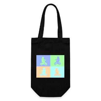 Junior Biker Pop Art pastel - Gift Bag for Bottles - black - Front