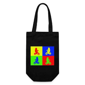 Junior Biker Pop Art Color - Gift Bag for Bottles - black - Front