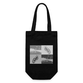 MTB Pop Art grey - Gift Bag for Bottles - black - Front