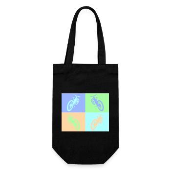 MTB Pop Art pastel - Gift Bag for Bottles - black - Front