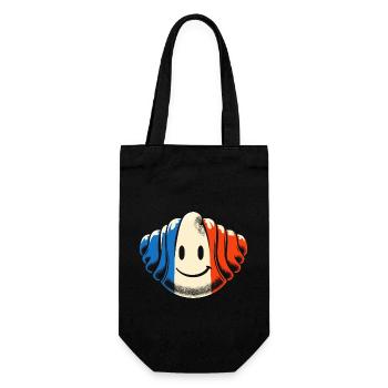 Français Croissant Art - cadeau drôle - Sac à bouteille - noir - Devant