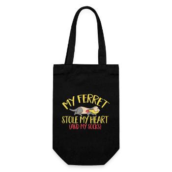 Furet, propriétaire de furet - Sac à bouteille - noir - Devant