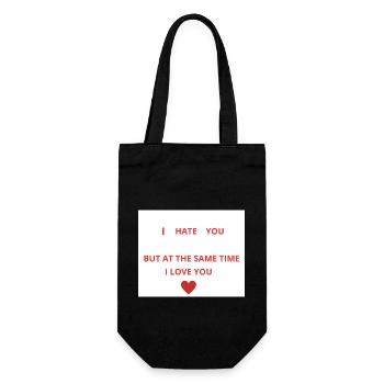 Hate and Love You - Gift Bag for Bottles - black - Front