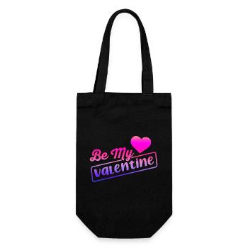Love me Valentine Happy Valentines Valentines - Gift Bag for Bottles - black - Front