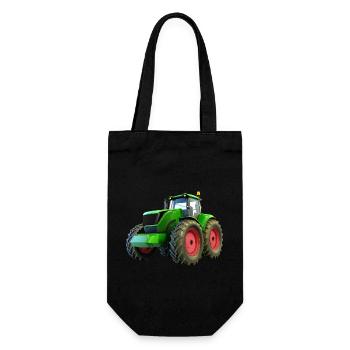 New big tractor with red rims - Gift Bag for Bottles - black - Front