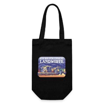 ICH BIN FÜR UNSERE LANDWIRTE BAUERNPROTEST BAUERN - Geschenkbeutel für Flaschen - Schwarz - Vorne